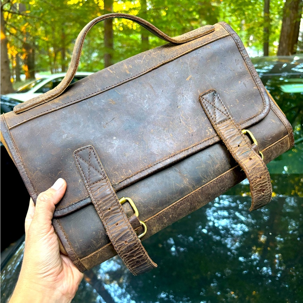 Genuine Leather Toiletry Bag